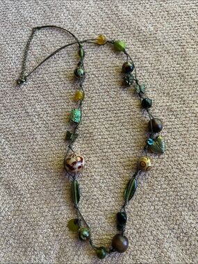 Handcrafted Green Beaded Necklace